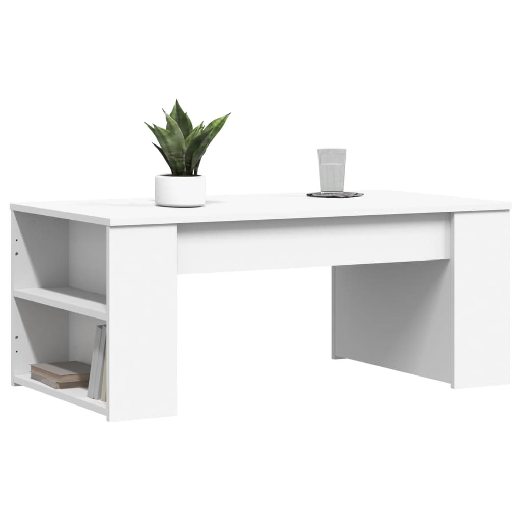 Konferenční Stolek Bílý 102 X 55 X 42 Cm Kompozitní Dřevo