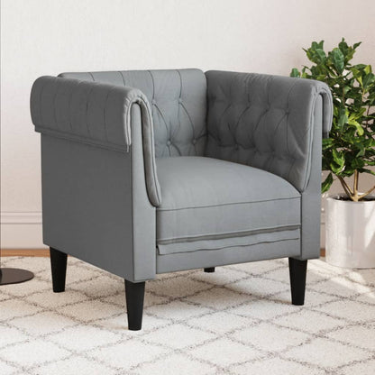 Křeslo Chesterfield Tmavě Zelené Textil