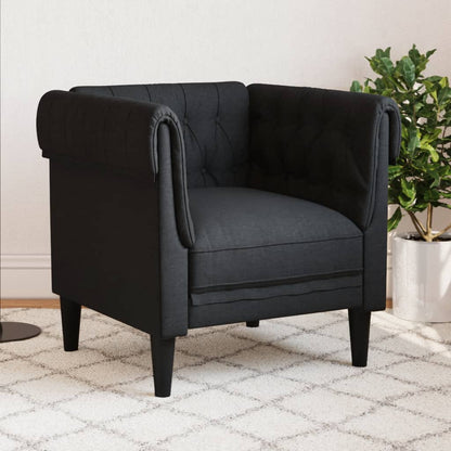 Křeslo Chesterfield Tmavě Zelené Textil