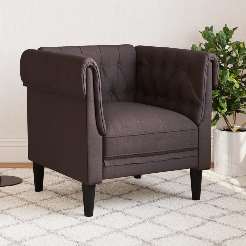Křeslo Chesterfield Tmavě Zelené Textil