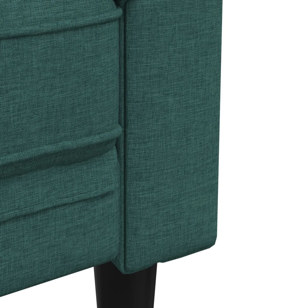 Křeslo Chesterfield Tmavě Zelené Textil