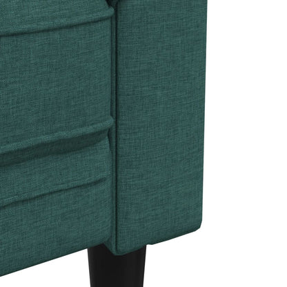 Křeslo Chesterfield Tmavě Zelené Textil