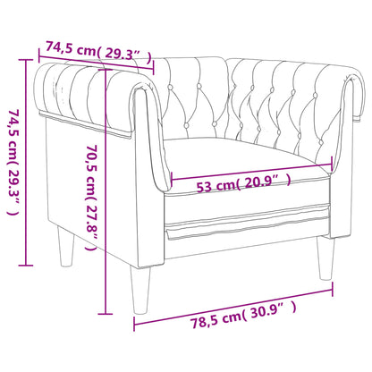 Křeslo Chesterfield Tmavě Zelené Textil