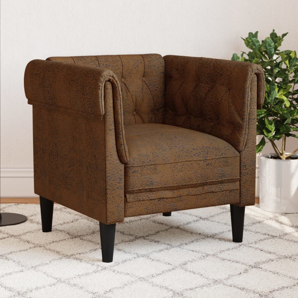 Křeslo Chesterfield Tmavě Zelené Textil