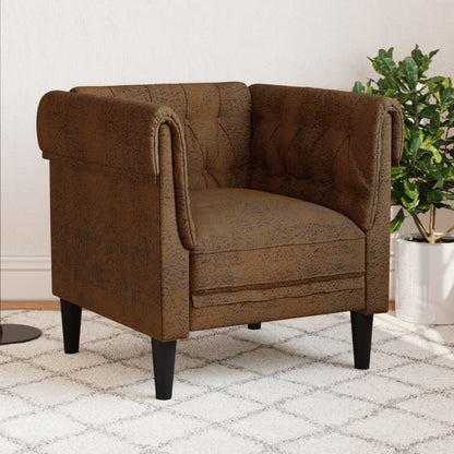 Křeslo Chesterfield Tmavě Zelené Textil