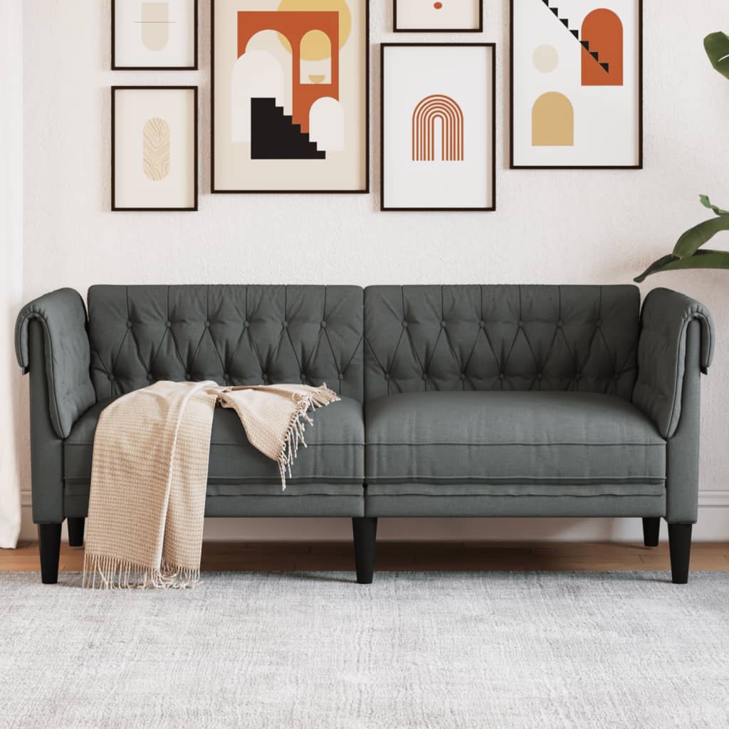 Křeslo Chesterfield Tmavě Zelené Textil