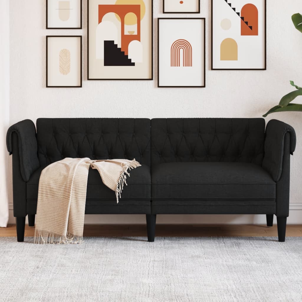 Křeslo Chesterfield Tmavě Zelené Textil