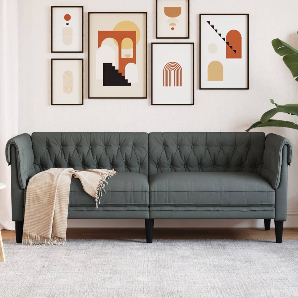 Křeslo Chesterfield Tmavě Zelené Textil
