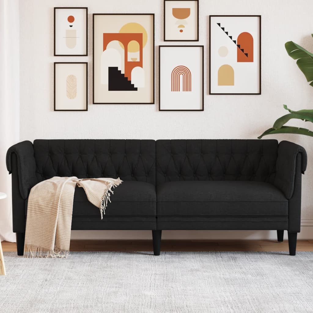 Křeslo Chesterfield Tmavě Zelené Textil