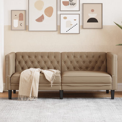 Pohovka Chesterfield 3Místná Umělá Semišová Kůže