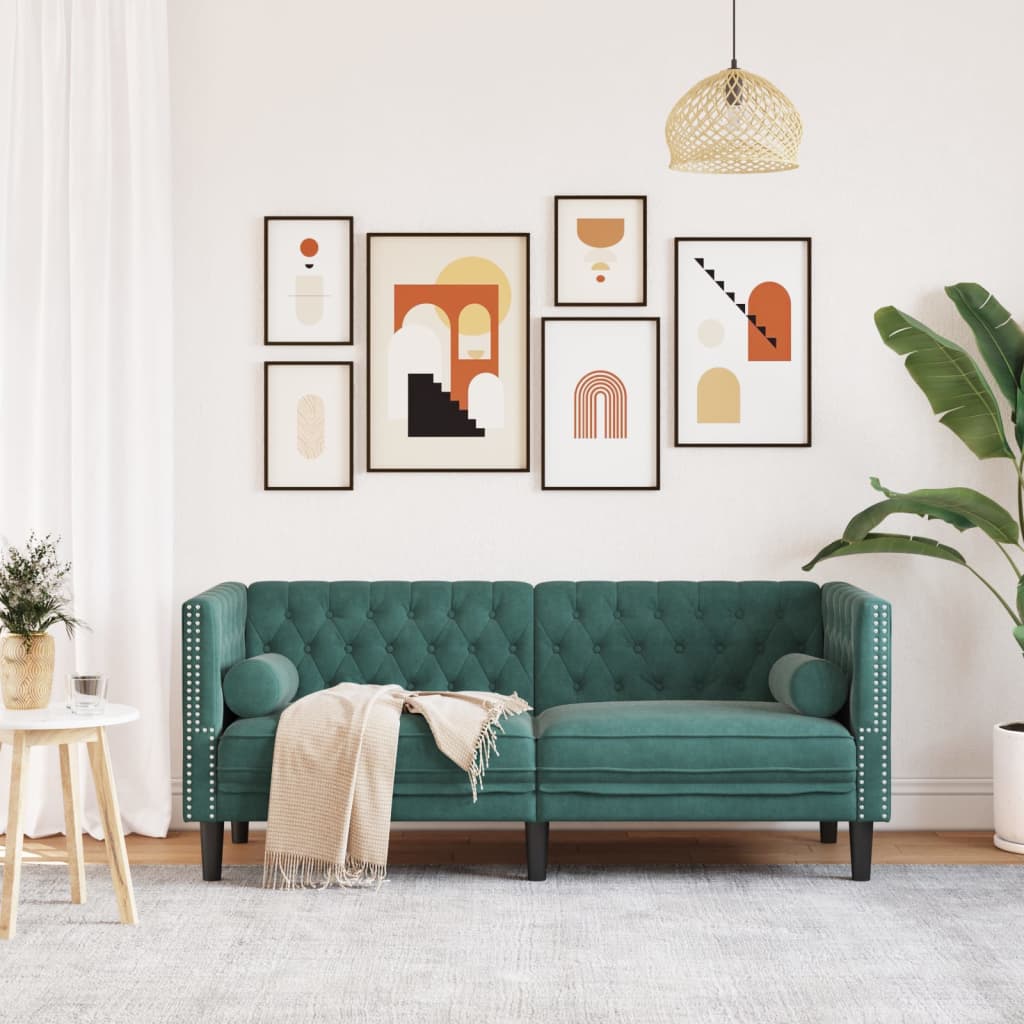 Pohovka Chesterfield S Podhlavníky 2Místná Samet