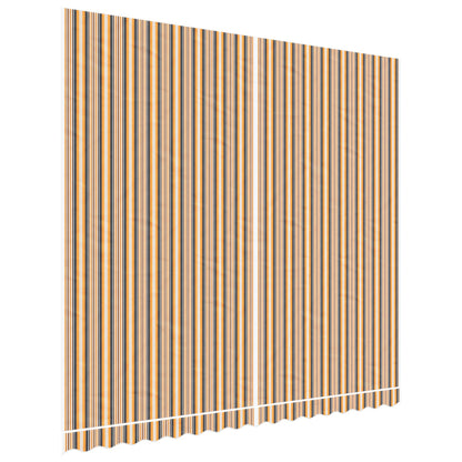 Náhradní Plachta Na Markýzu Vícebarevné Pruhy 4 X 3,5 M Oranžová A Černá