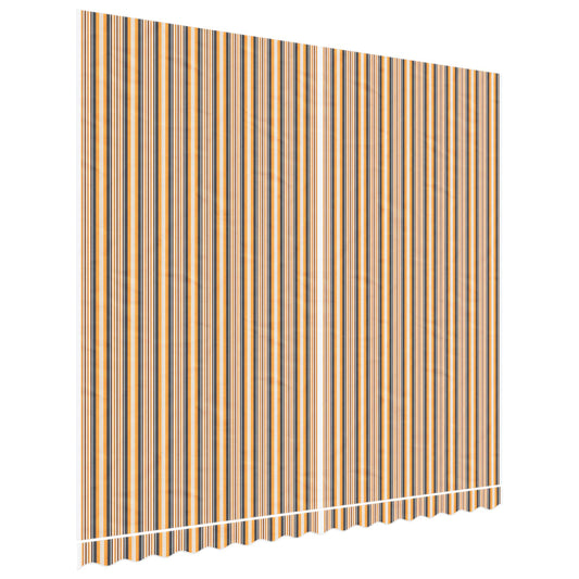 Náhradní Plachta Na Markýzu Vícebarevné Pruhy 4 X 3,5 M Oranžová A Černá