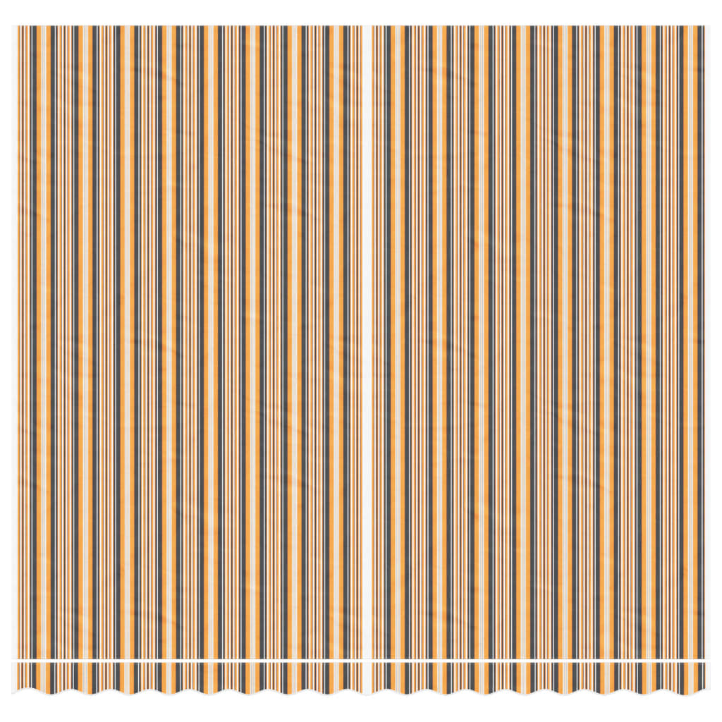Náhradní Plachta Na Markýzu Vícebarevné Pruhy 4 X 3,5 M Oranžová A Černá