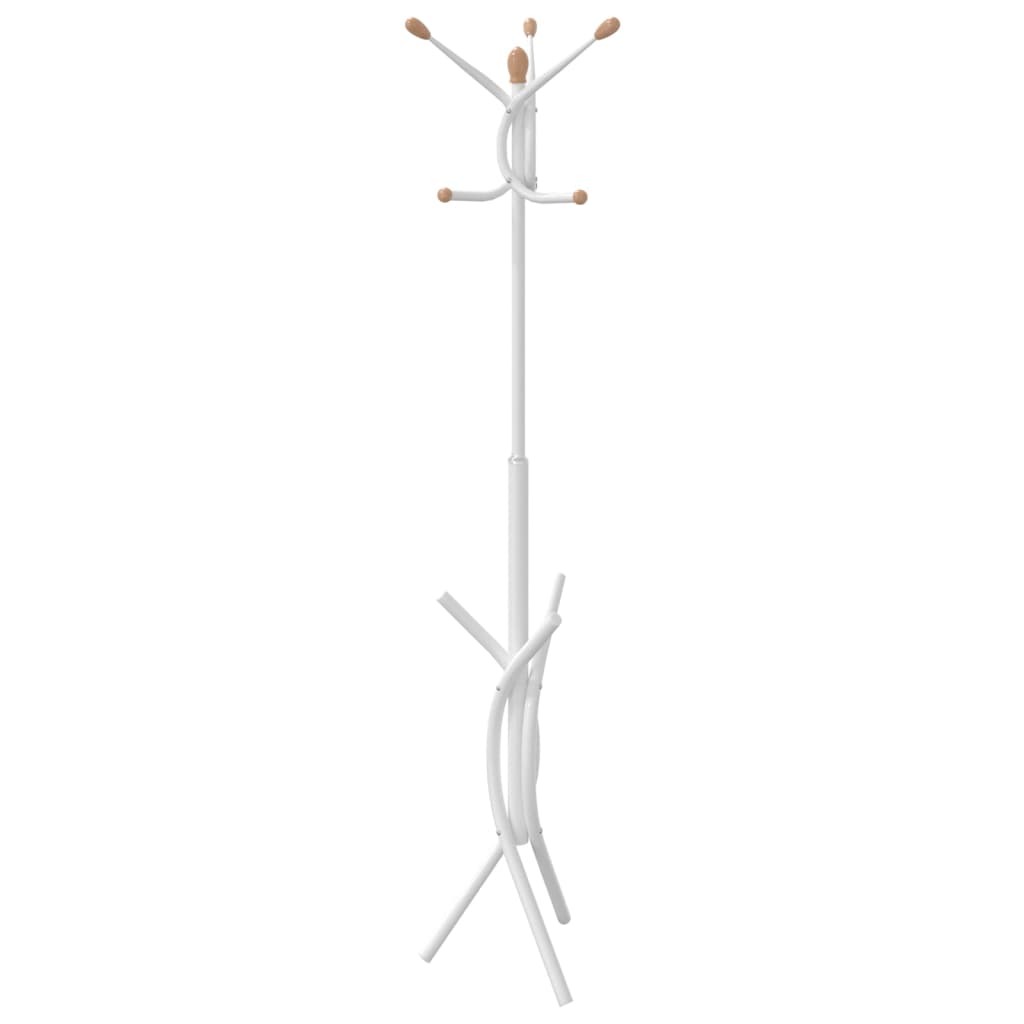 Stojan Na Kabáty Bílý 176 Cm Práškově Lakované Železo