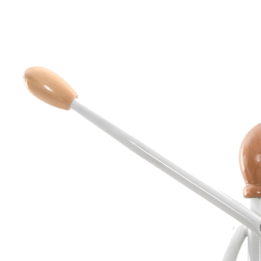 Stojan Na Kabáty Bílý 176 Cm Práškově Lakované Železo