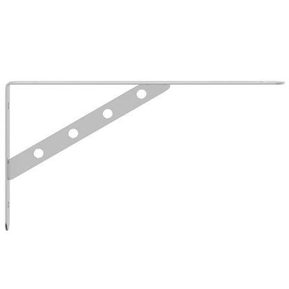 Policové Držáky 4 Ks 30 X 2,5 X 15,5 Cm Stříbrné Nerezová Ocel