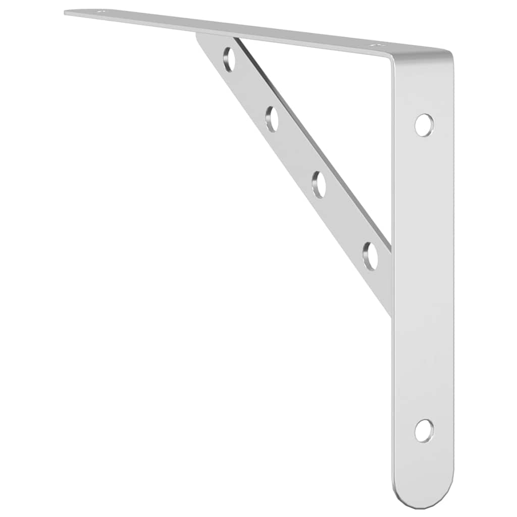 Policové Držáky 4 Ks 30 X 2,5 X 15,5 Cm Stříbrné Nerezová Ocel