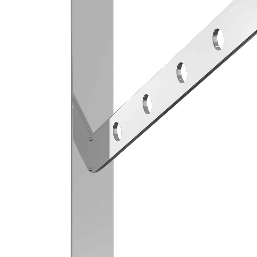 Policové Držáky 4 Ks 30 X 2,5 X 15,5 Cm Stříbrné Nerezová Ocel