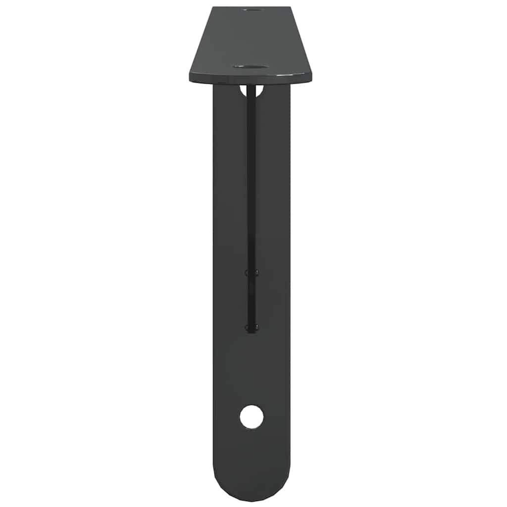 Policové Držáky 4 Ks 30 X 2,5 X 15,5 Cm Černé Nerezová Ocel