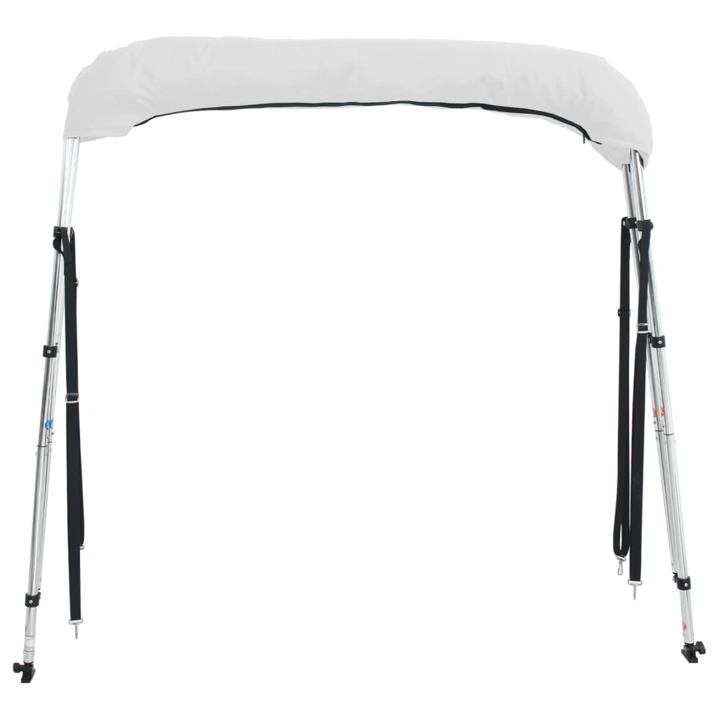 Bimini Stříška Se 3 Oblouky A Bočnicemi 183X(137–152)X137 Cm Bílá