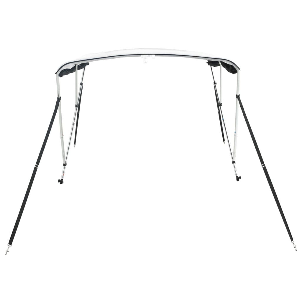 Bimini Stříška Se 3 Oblouky A Bočnicemi 183X(137–152)X137 Cm Bílá A Černá