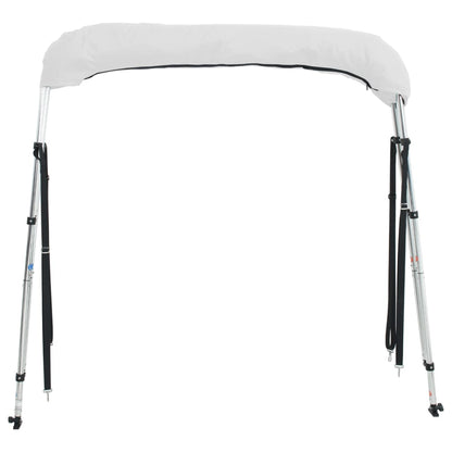 Bimini Stříška Se 3 Oblouky A Bočnicemi 183X(137–152)X137 Cm Bílá A Černá