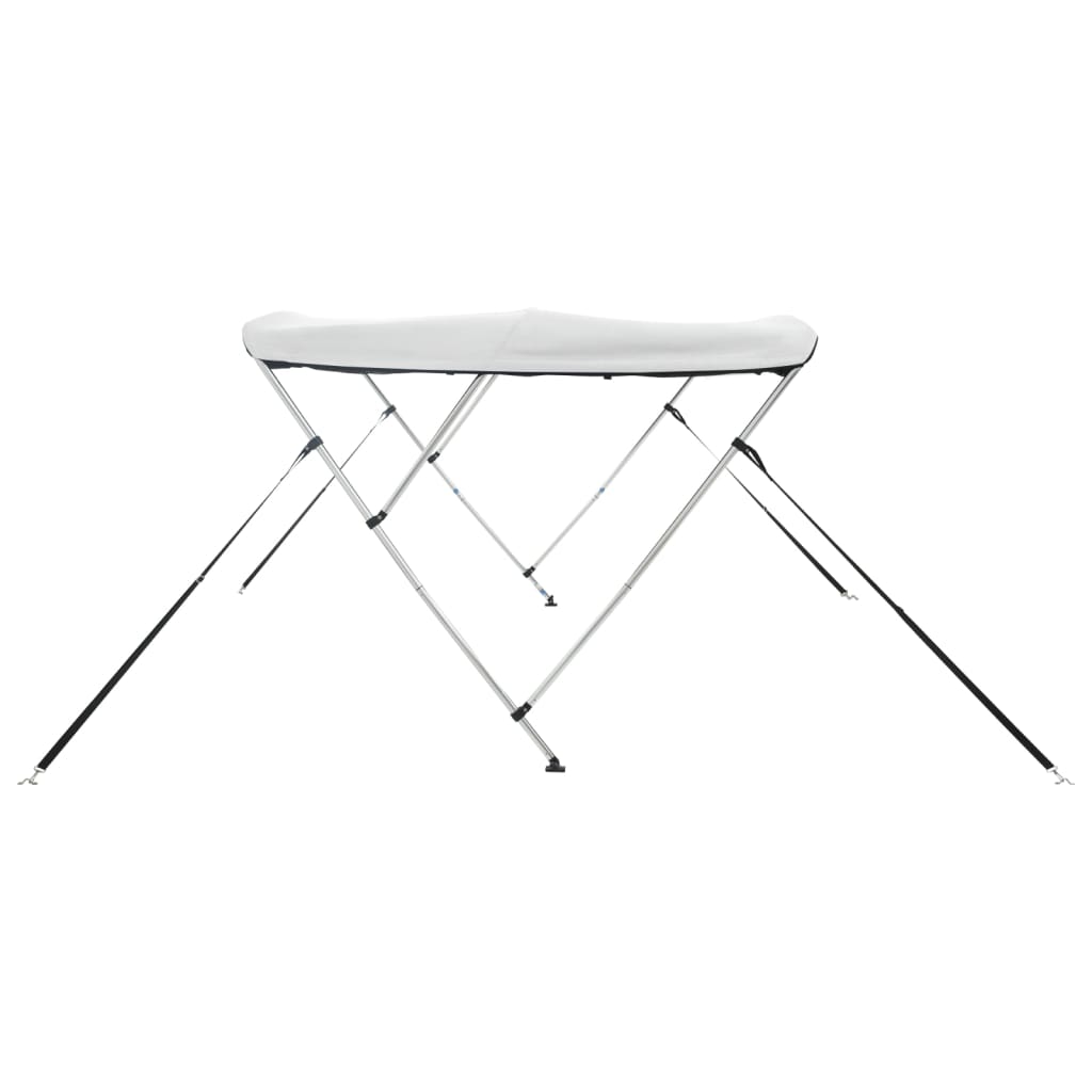 Bimini Stříška Se 3 Oblouky A Bočnicemi 183X(137–152)X137 Cm Bílá A Černá