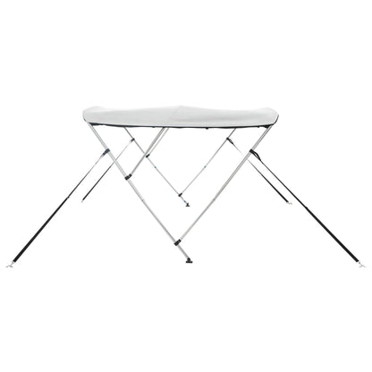 Bimini Stříška Se 3 Oblouky A Bočnicemi 183X(137–152)X137 Cm Bílá A Černá