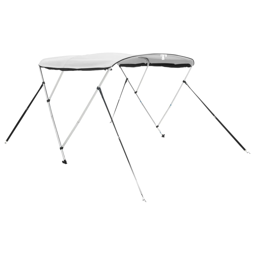 Bimini Stříška Se 3 Oblouky A Bočnicemi 183X(170–182)X137 Cm Bílá A Černá
