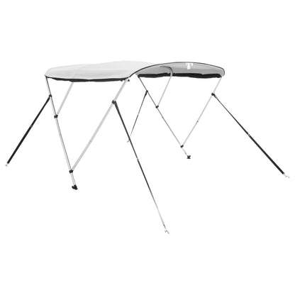 Bimini Stříška Se 3 Oblouky A Bočnicemi 183X(170–182)X137 Cm Bílá A Černá