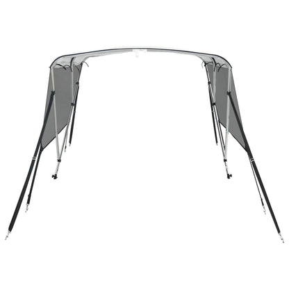 Bimini Stříška Se 3 Oblouky A Bočnicemi 183X(170–182)X137 Cm Bílá A Černá