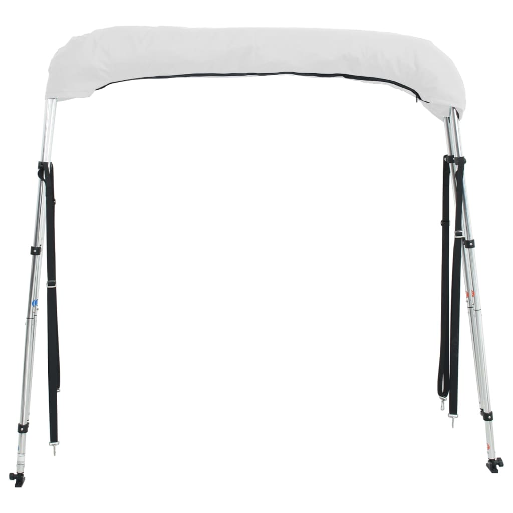 Bimini Stříška Se 3 Oblouky A Bočnicemi 183X(170–182)X137 Cm Bílá A Černá