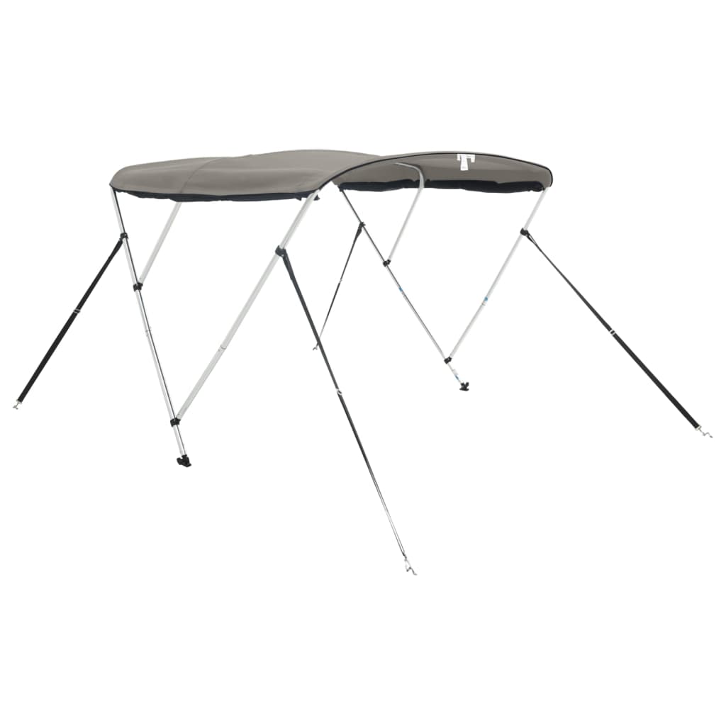 Bimini Stříška Se 3 Oblouky A Bočnicemi 183X(137–152)X137 Cm Antracitová A Černá