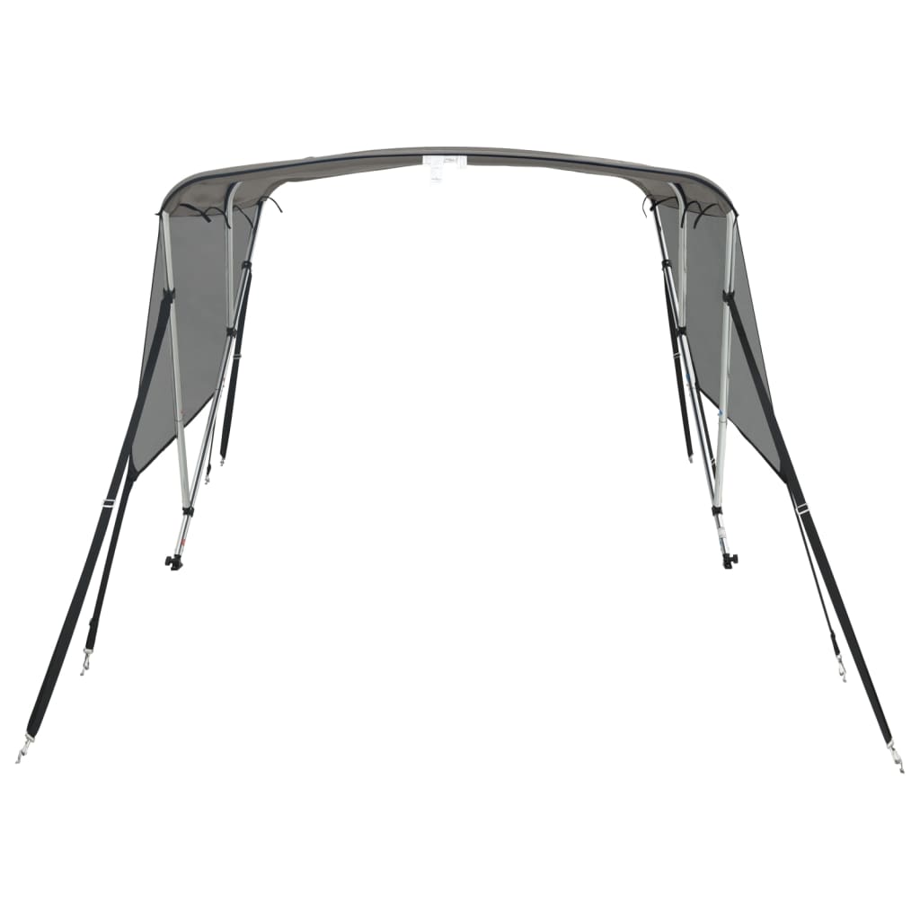 Bimini Stříška Se 3 Oblouky A Bočnicemi 183X(137–152)X137 Cm Antracitová A Černá