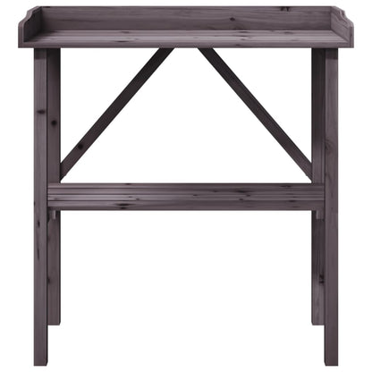 Přesazovací Stůl S Policí Šedý 78 X 38 X 82,5 Cm Masivní Jedle