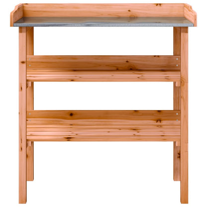 Přesazovací Stůl S Policemi Hnědý 78X38X82,5 Cm Masivní Jedle