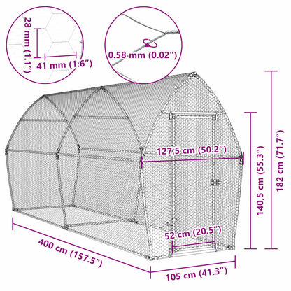 Klec Pro Kuřata Stříbrná Pozinkovaná Ocel