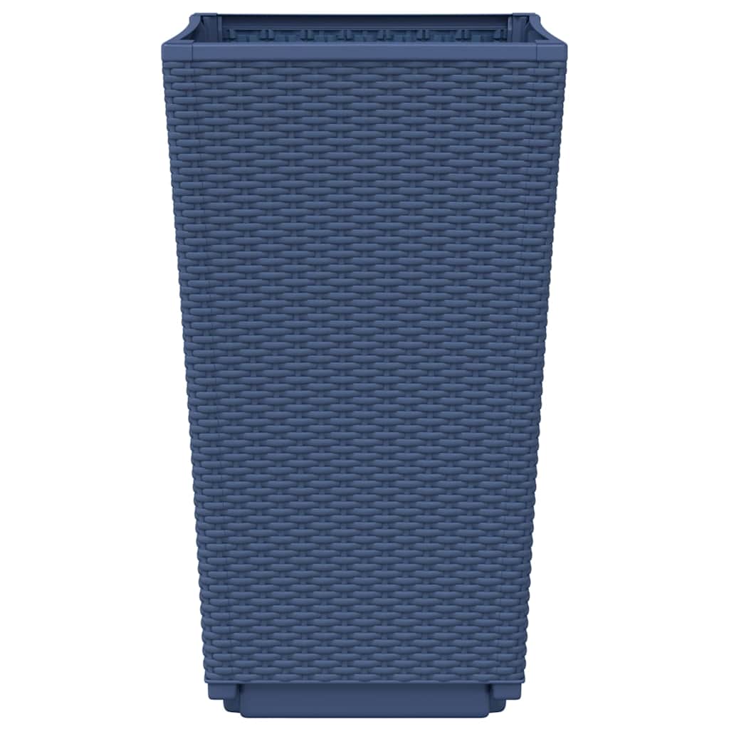 Zahradní Květináče 2 Ks Modrá Šedá 32,5 X 32,5 X 57 Cm Pp