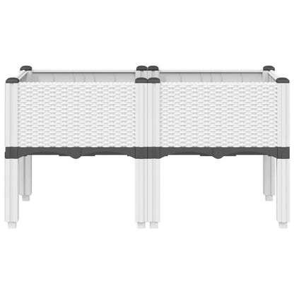 Zahradní Truhlík S Nohami Bílý Pp