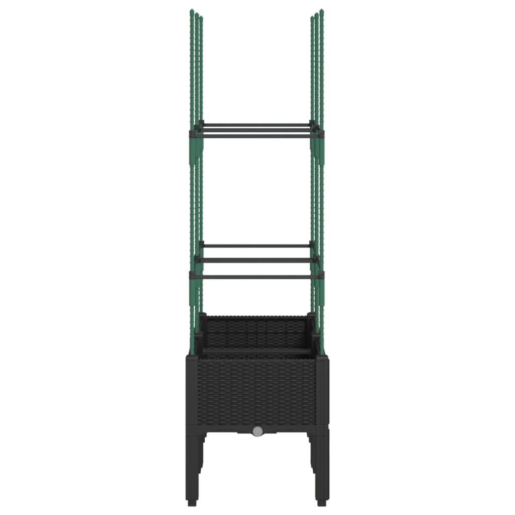 Zahradní Truhlík S Treláží Černý 80 X 40 X 142,5 Cm Pp