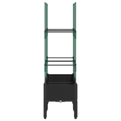 Zahradní Truhlík S Treláží Černý 80 X 40 X 142,5 Cm Pp