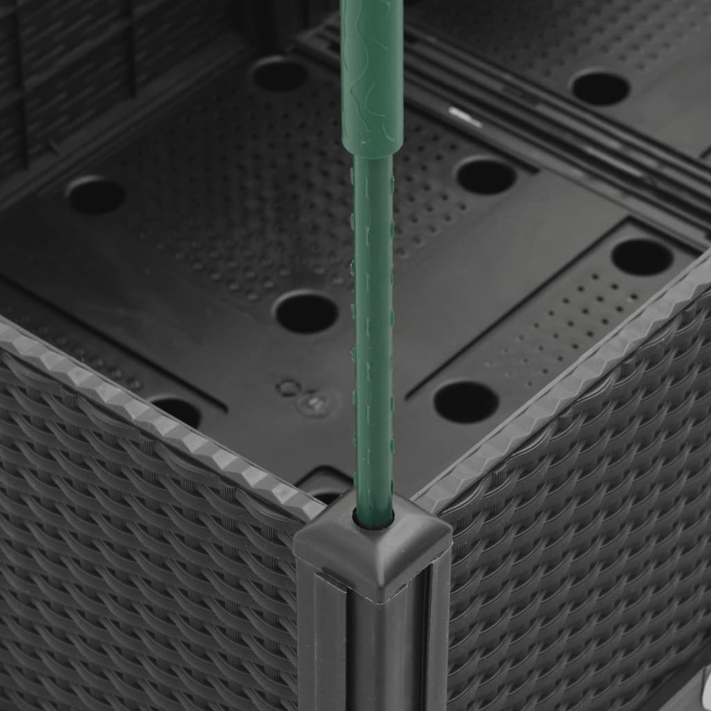 Zahradní Truhlík S Treláží Černý 80 X 40 X 142,5 Cm Pp