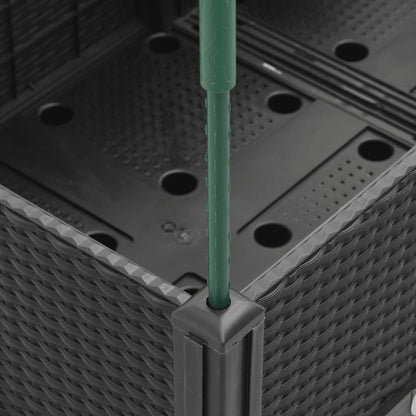 Zahradní Truhlík S Treláží Černý 80 X 40 X 142,5 Cm Pp