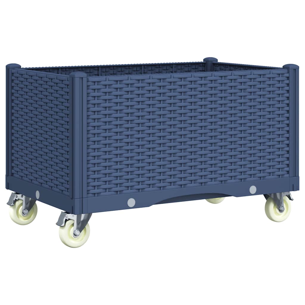 Zahradní Truhlík Na Kolečkách Modrá Šedá Pp