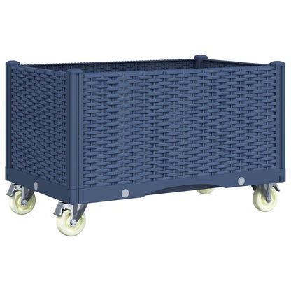 Zahradní Truhlík Na Kolečkách Modrá Šedá Pp