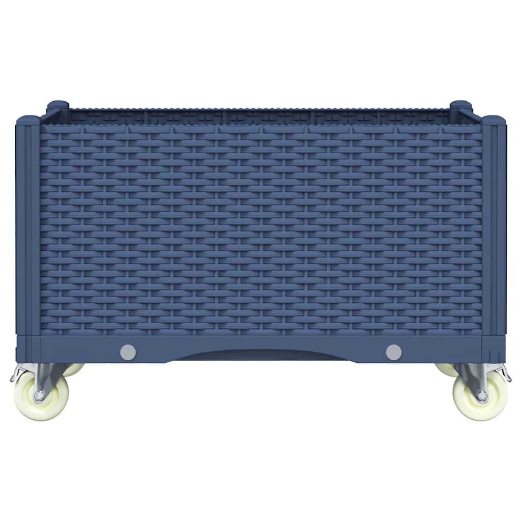 Zahradní Truhlík Na Kolečkách Modrá Šedá Pp