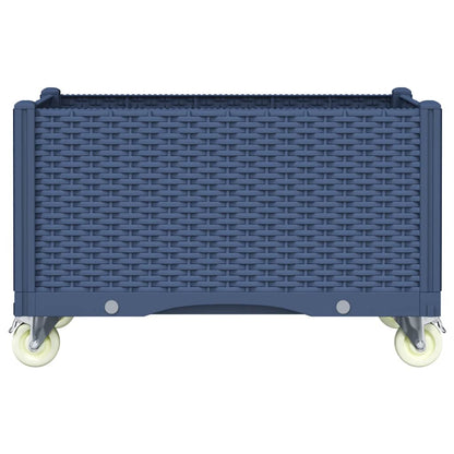 Zahradní Truhlík Na Kolečkách Modrá Šedá Pp