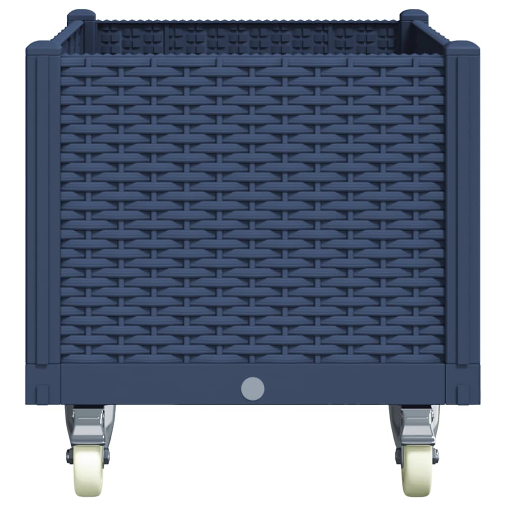 Zahradní Truhlík Na Kolečkách Modrá Šedá Pp