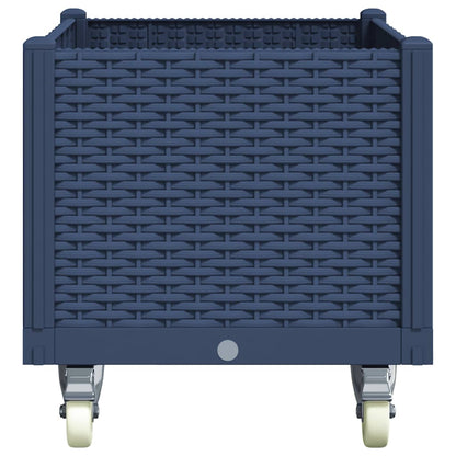 Zahradní Truhlík Na Kolečkách Modrá Šedá Pp